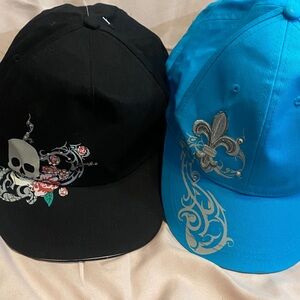 Express Black and Blue Graphic Caps